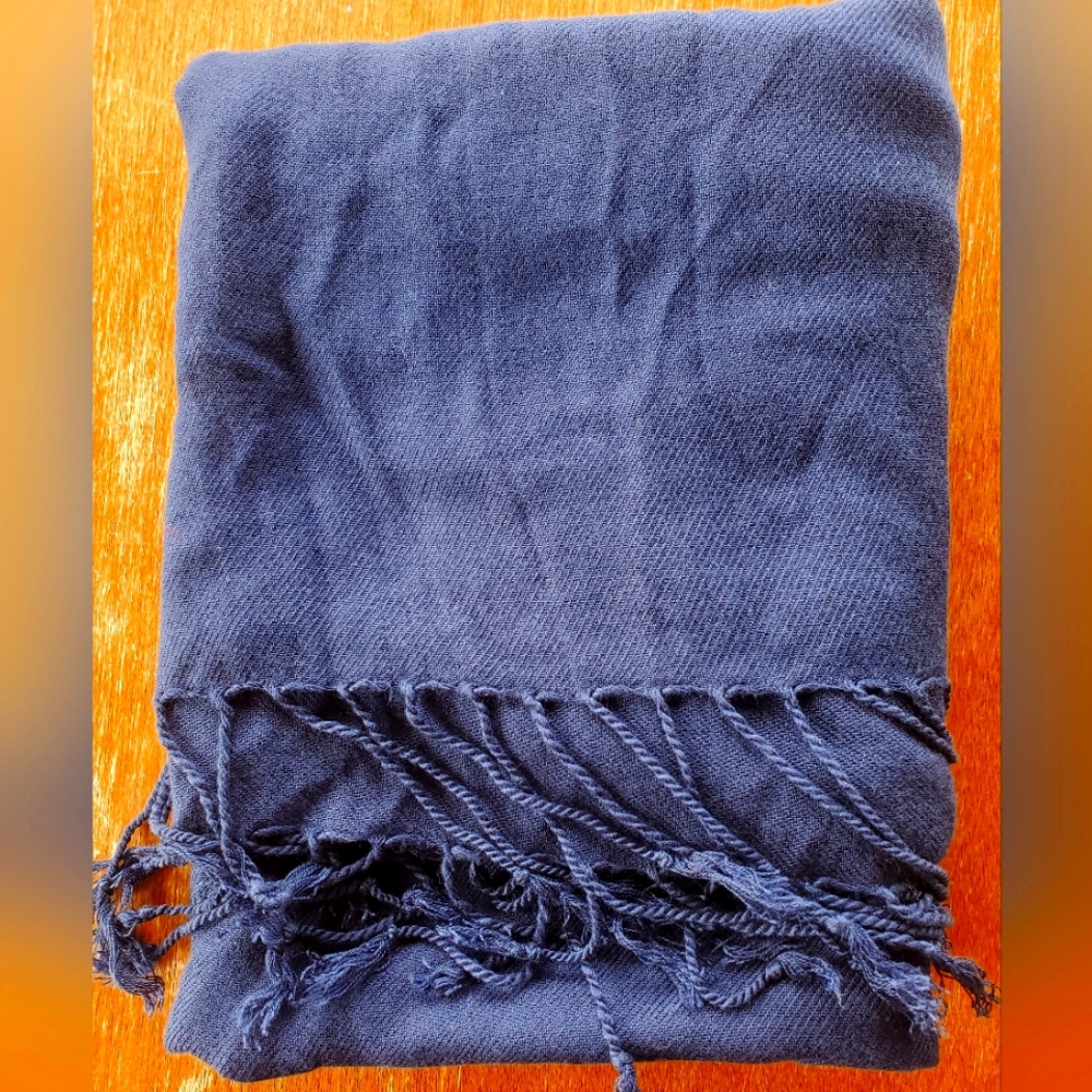 Pashmina Scarf, Navy Blue